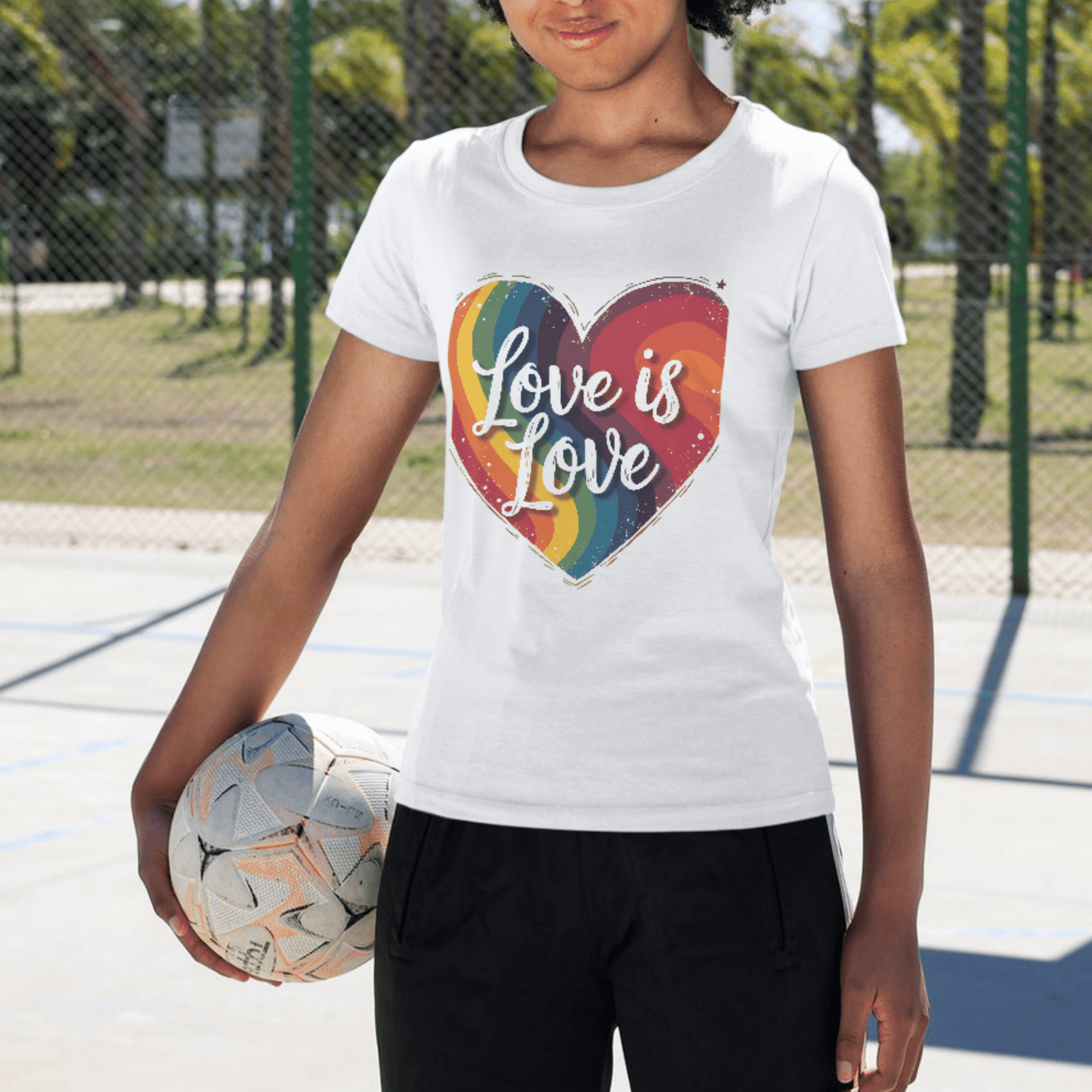 Bold Love Is Love Rainbow Heart DTF Transfer LG4 - NeoInk Transfers