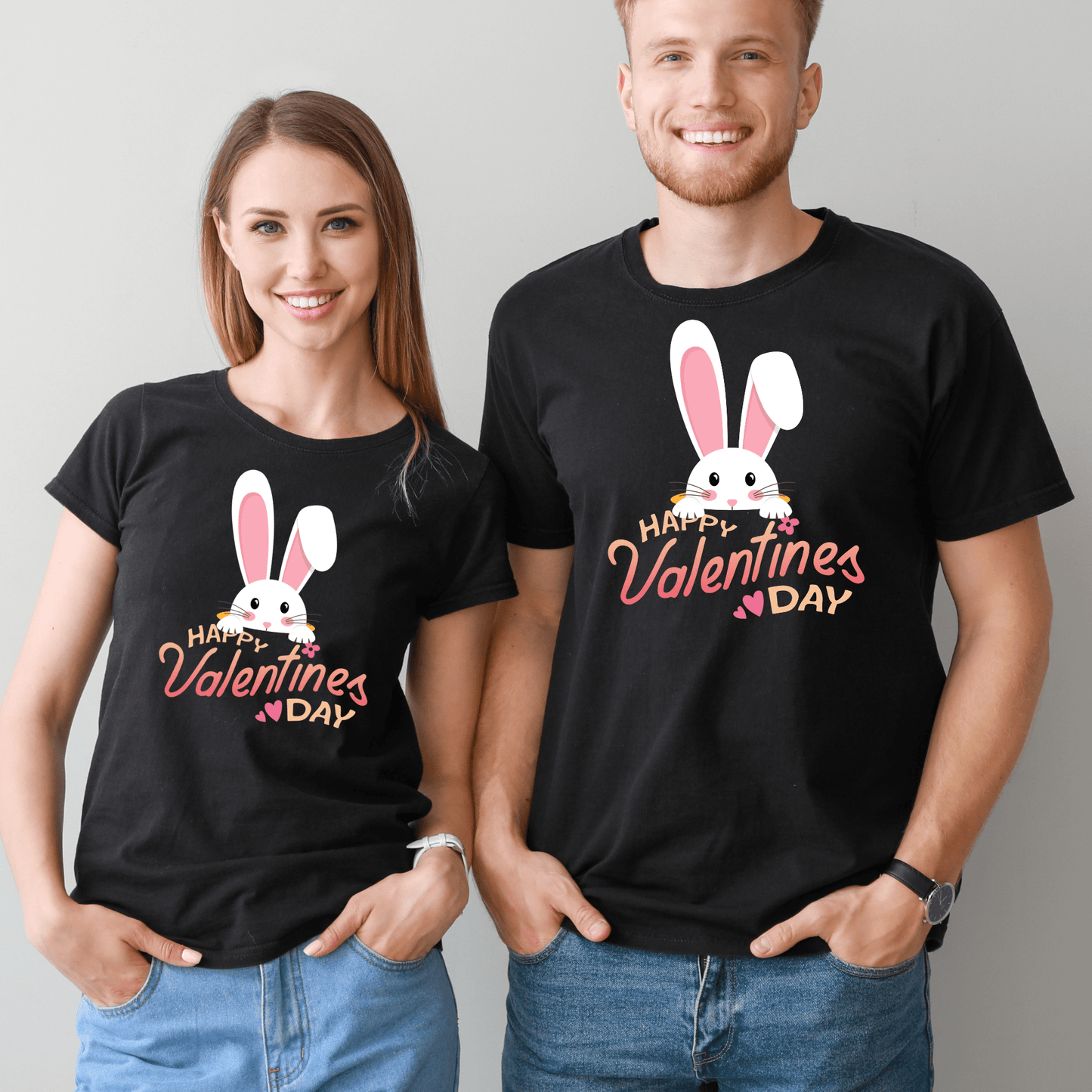 Happy Valentine's Day Cute Bunny DTF Transfer V3 - NeoInk Transfers