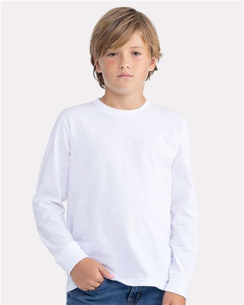 Youth Cotton Long Sleeve Tee Next Level 3311