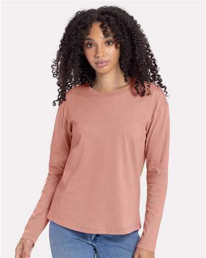 Women's Cotton Relaxed Long Sleeve Tee Next Level 3911