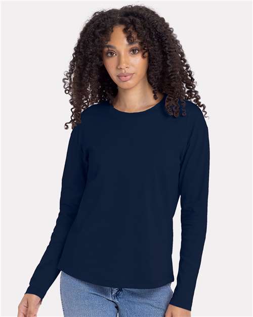 Women's Cotton Relaxed Long Sleeve Tee Next Level 3911