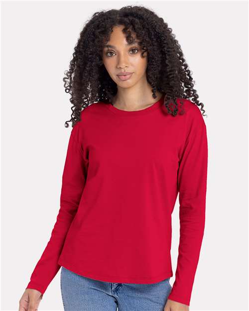 Women's Cotton Relaxed Long Sleeve Tee Next Level 3911