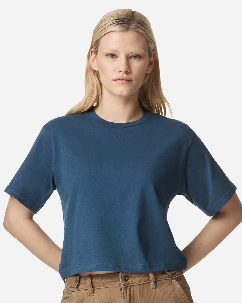 Women's Fine Jersey Mid-Length Boxy Tee American Apparel 102