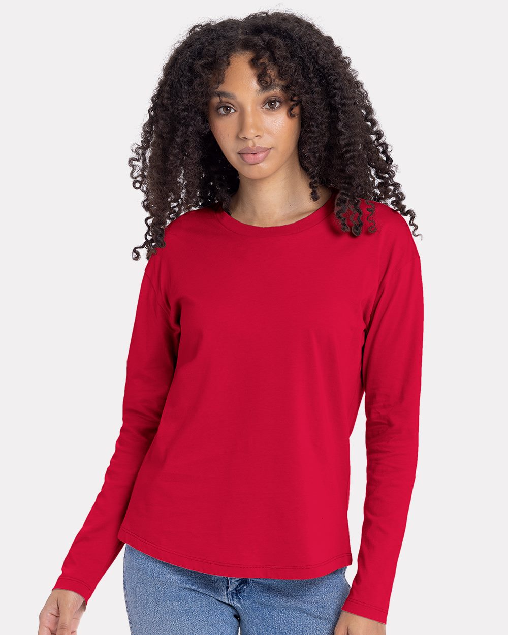 Women's Cotton Relaxed Long Sleeve Tee Next Level 3911