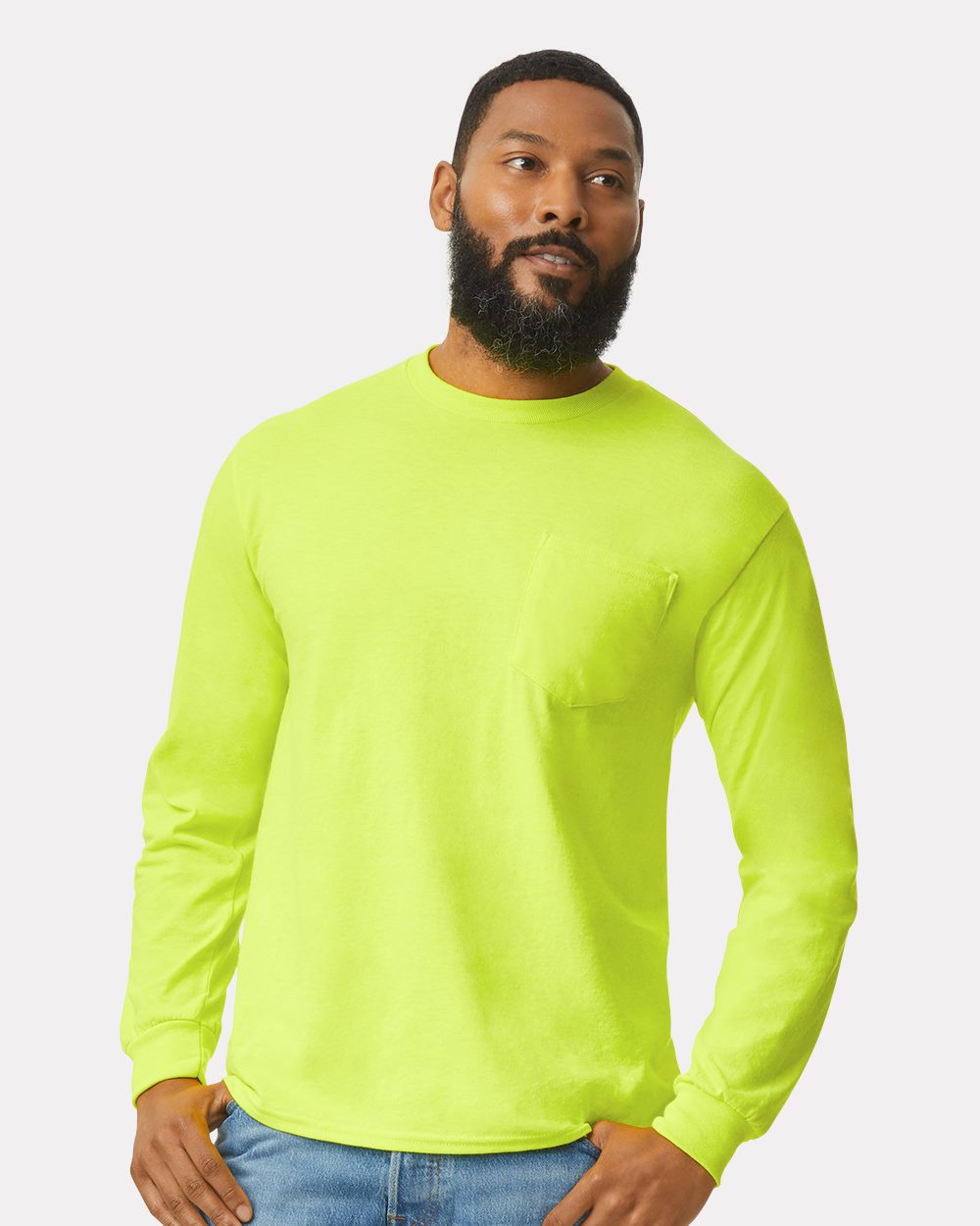 Unisex Ultra Cotton® Long Sleeve Pocket T-Shirt Gildan 2410