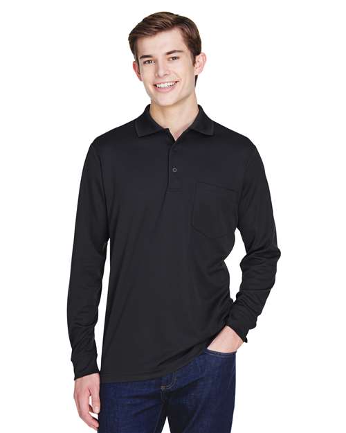 Men's Pinnacle Performance Long Sleeve Piqué Polo with Pocket CORE365 88192P