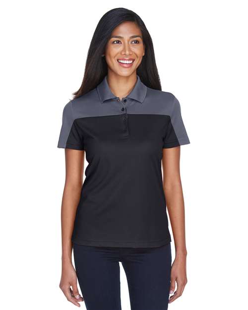 Women's Balance Colorblock Performance Piqué Polo CORE365 CE101W - NeoInk Transfers