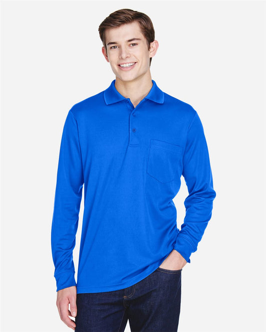Men's Pinnacle Performance Long Sleeve Piqué Polo with Pocket CORE365 88192P