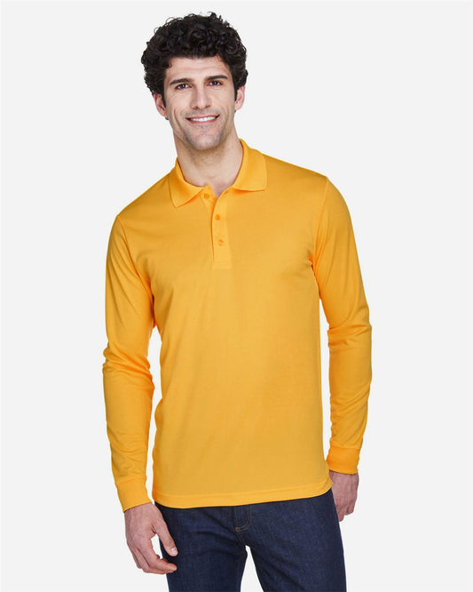 Men's Pinnacle Performance Long Sleeve Piqué Polo CORE365 88192 - NeoInk Transfers