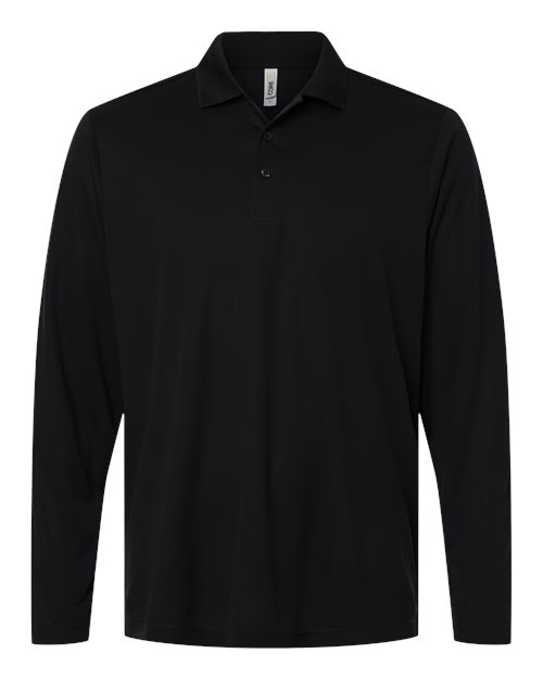Men's Nova Performance Long Sleeve Pique Polo CORE365 CE108L - NeoInk Transfers