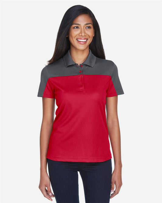Women's Balance Colorblock Performance Piqué Polo CORE365 CE101W - NeoInk Transfers