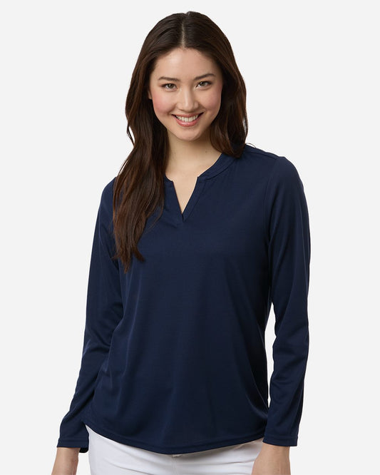 Women's Nova Performance Long Sleeve Pique Polo CORE365 CE108LW - NeoInk Transfers