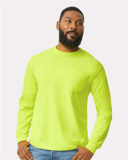 Unisex Ultra Cotton® Long Sleeve Pocket T-Shirt Gildan 2410