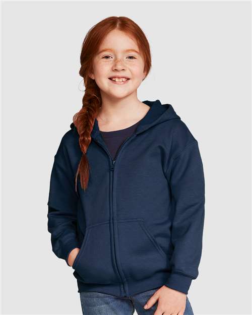 Youth Heavy Blend™ Full-Zip Hooded Sweatshirt Gildan 18600B - NeoInk Transfers