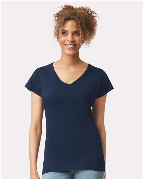 Women's Softstyle® V-Neck T-Shirt Gildan 64V00L - NeoInk Transfers