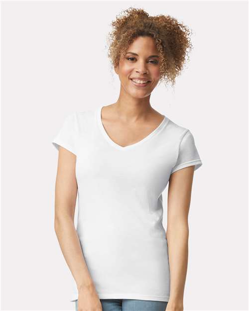 Women's Softstyle® V-Neck T-Shirt Gildan 64V00L - NeoInk Transfers