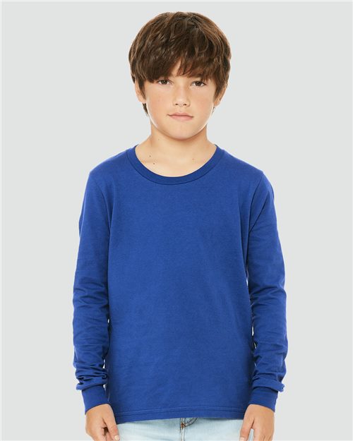 Youth Jersey Long Sleeve Tee 3501Y Bella + Canvas 3501Y