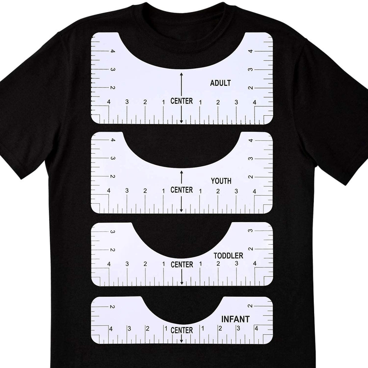 T-Shirt Alignment Ruler 4pcs