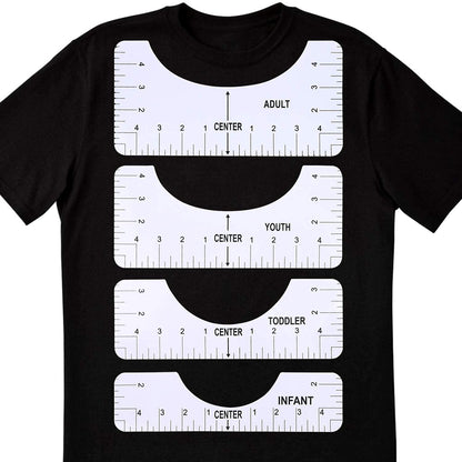 T-Shirt Alignment Ruler 4pcs