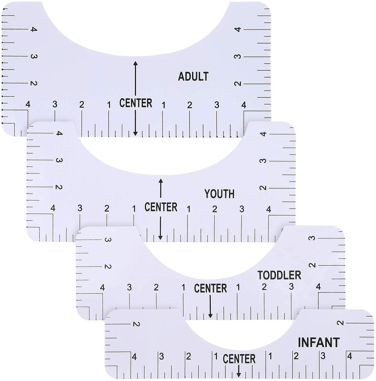 T-Shirt Alignment Ruler 4pcs