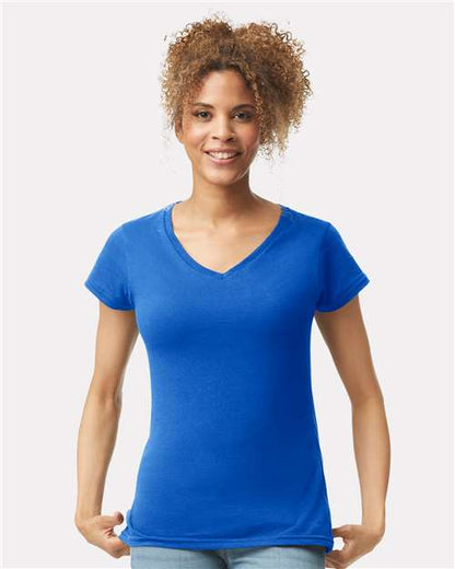 Women's Softstyle® V-Neck T-Shirt Gildan 64V00L - NeoInk Transfers