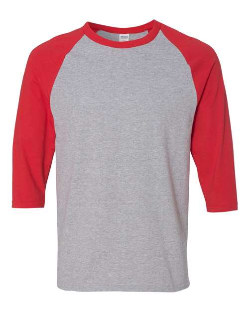 Unisex Heavy Cotton™ Raglan Three-Quarter Sleeve T-Shirt Gildan 5700 - NeoInk Transfers