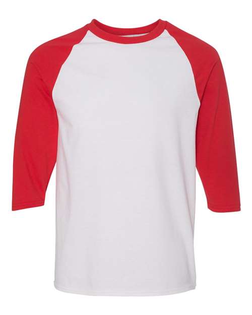 Unisex Heavy Cotton™ Raglan Three-Quarter Sleeve T-Shirt Gildan 5700 - NeoInk Transfers