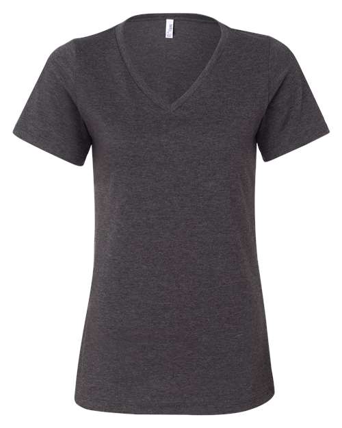 Women's Relaxed Heather CVC V-Neck Tee Bella + Canvas 6405CVC - NeoInk Transfers