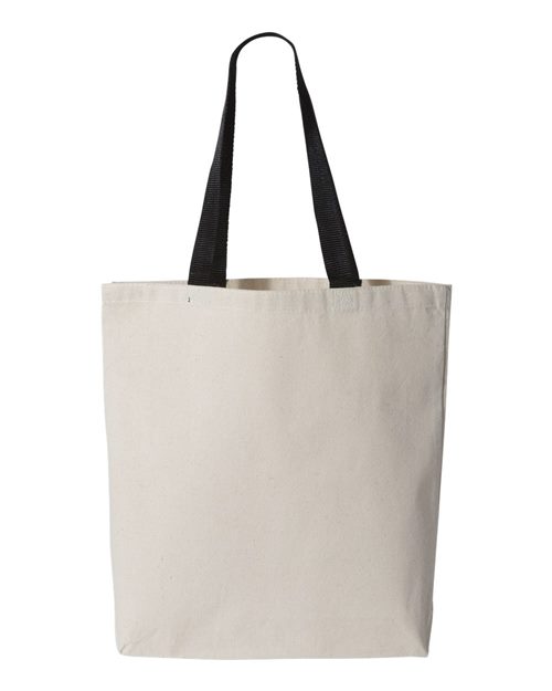 11L Canvas Tote with Contrast-Color Handles Q-Tees Q4400