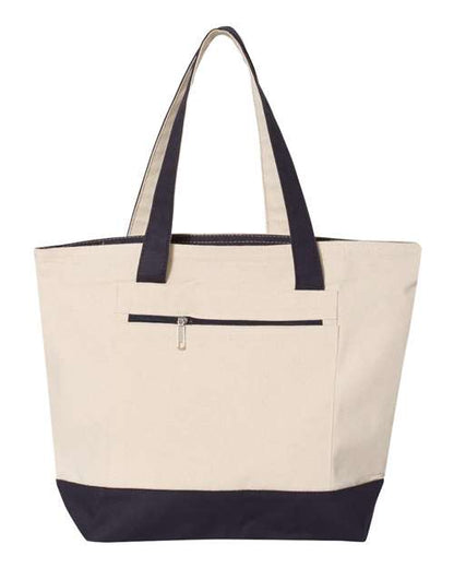 19L Zippered Tote Q-Tees Q1300 - NeoInk Transfers
