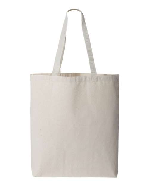 11L Canvas Tote with Contrast-Color Handles Q-Tees Q4400 - NeoInk Transfers