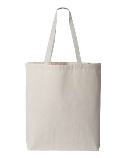 11L Canvas Tote with Contrast-Color Handles Q-Tees Q4400 - NeoInk Transfers
