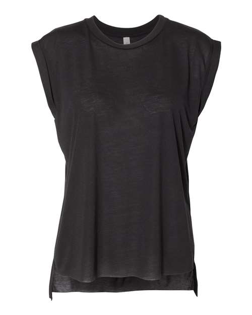 Women’s Flowy Rolled Cuffs Muscle Tee Bella + Canvas 8804