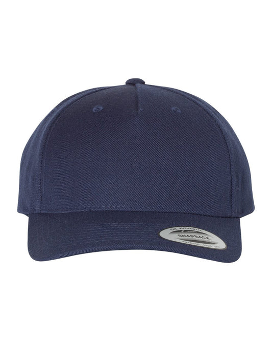 Premium Five-Panel Curved Bill Snapback Cap YP Classics 5789M