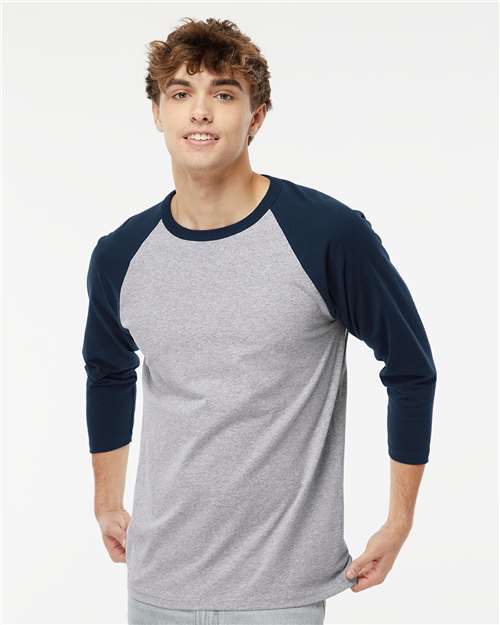 Raglan Three-Quarter Sleeve Baseball T-Shirt M&O 5540