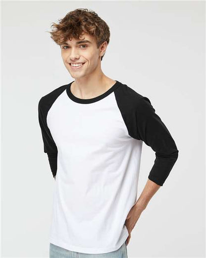 Raglan Three-Quarter Sleeve Baseball T-Shirt M&O 5540