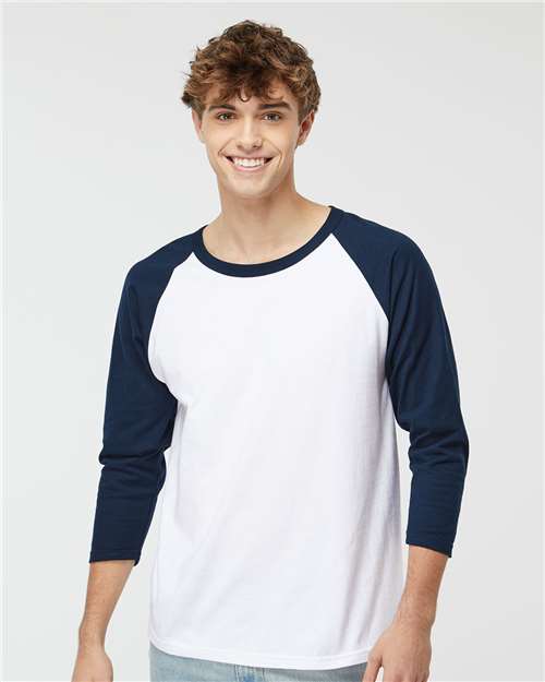 Raglan Three-Quarter Sleeve Baseball T-Shirt M&O 5540