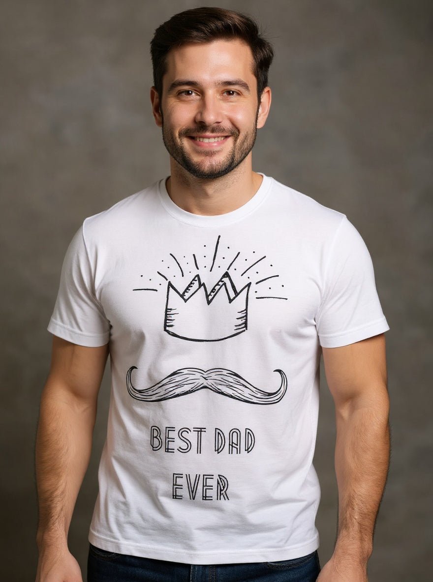 Best dad ever king of Mustache DTF Transfer D3 - NeoInk Transfers