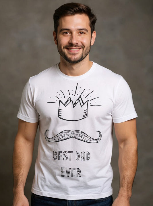 Best dad ever king of Mustache DTF Transfer D3 - NeoInk Transfers
