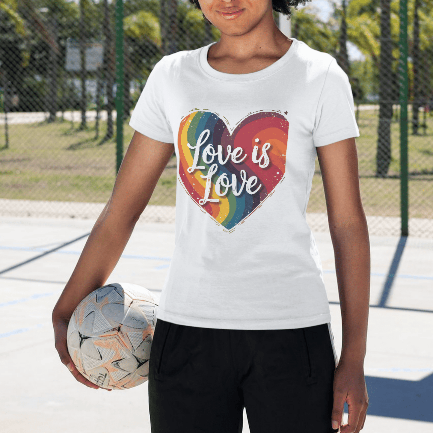 Bold Love Is Love Rainbow Heart DTF Transfer LG4 - NeoInk Transfers
