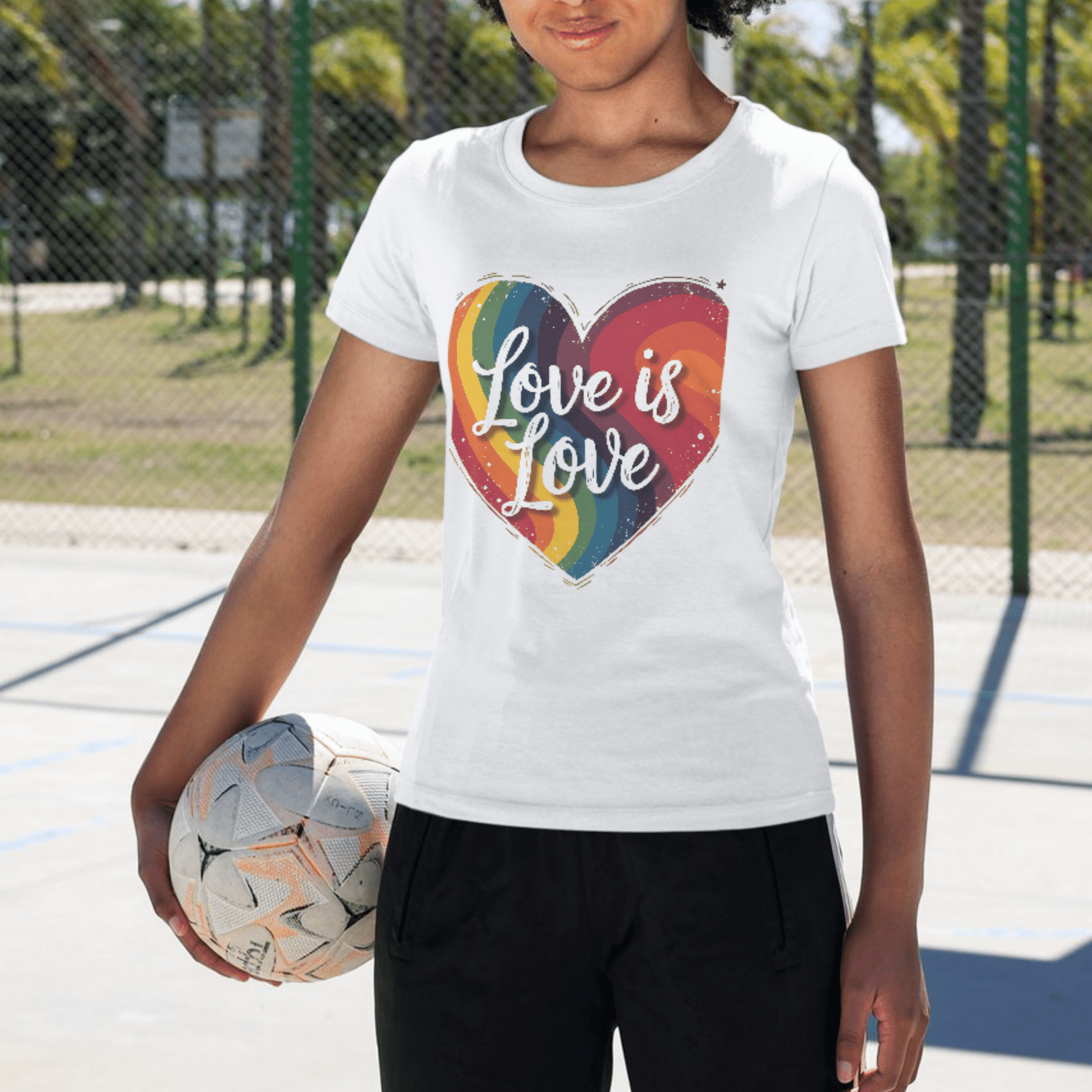 Bold Love Is Love Rainbow Heart DTF Transfer LG4 - NeoInk Transfers