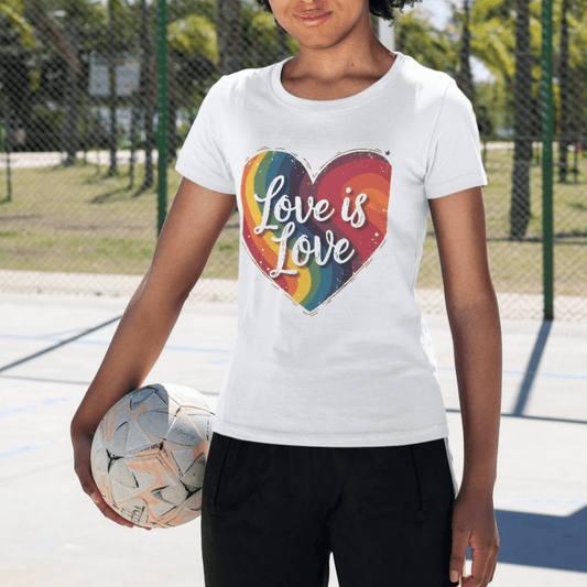 Bold Love Is Love Rainbow Heart DTF Transfer LG4 - NeoInk Transfers