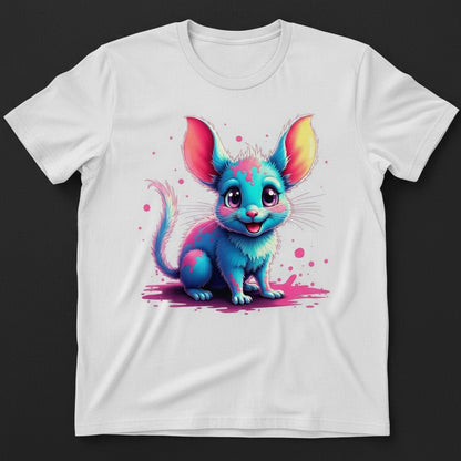 Cute Neon Mouse DTF Transfer - Adorable Cartoon Design - NeoInk Transfers