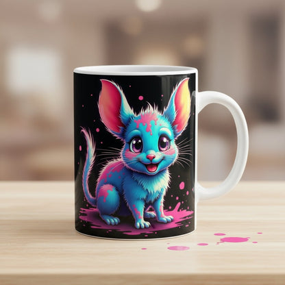 Cute Neon Mouse DTF Transfer - Adorable Cartoon Design - NeoInk Transfers