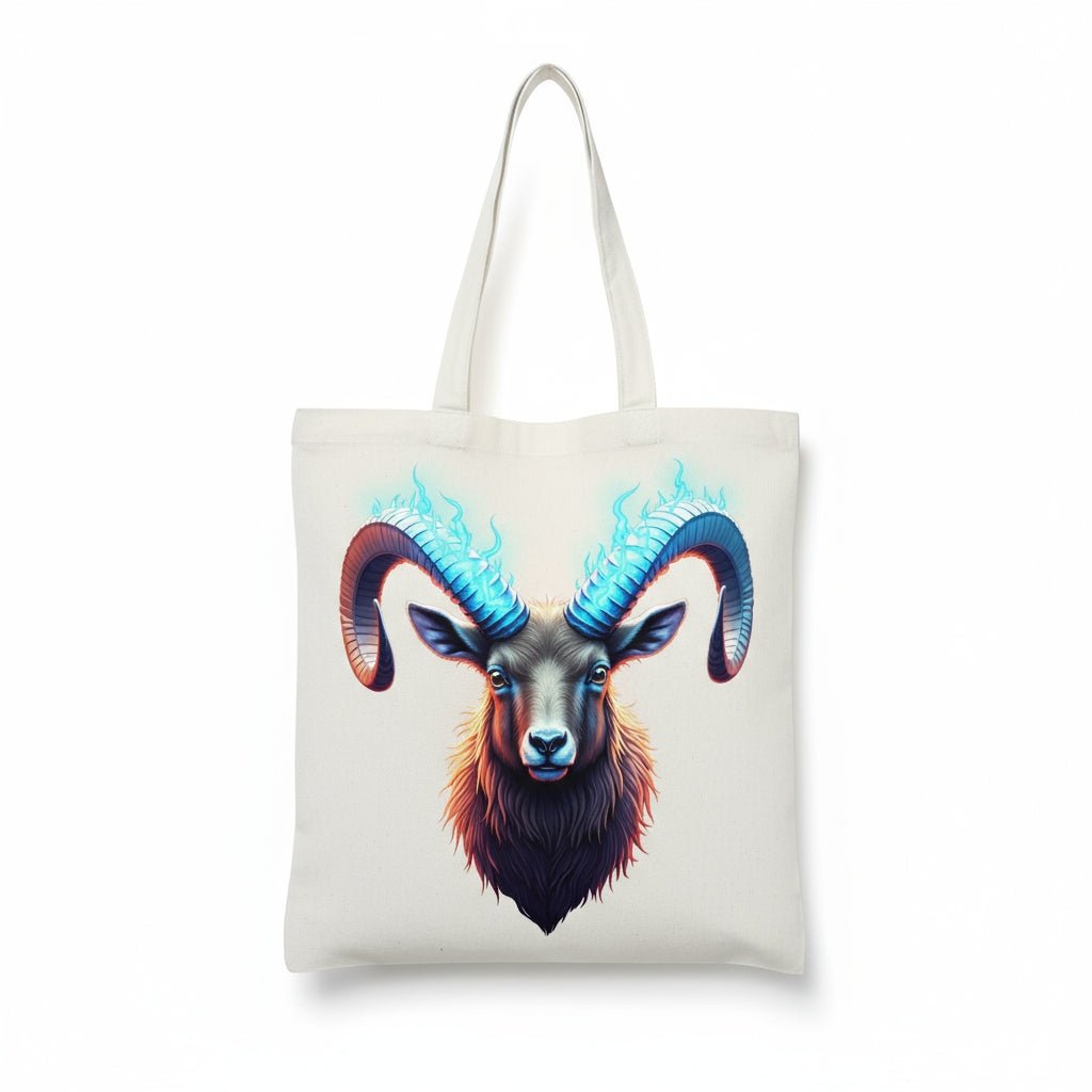 Flaming Neon Ram DTF Transfer - Bold Horned Design - NeoInk Transfers