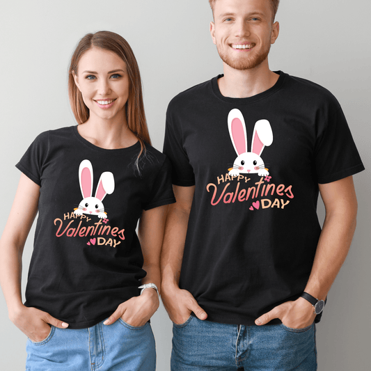 Happy Valentine's Day Cute Bunny DTF Transfer V3 - NeoInk Transfers