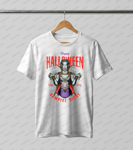 Happy Halloween Vampiress Night DTF Transfer H-W6 - NeoInk Transfers