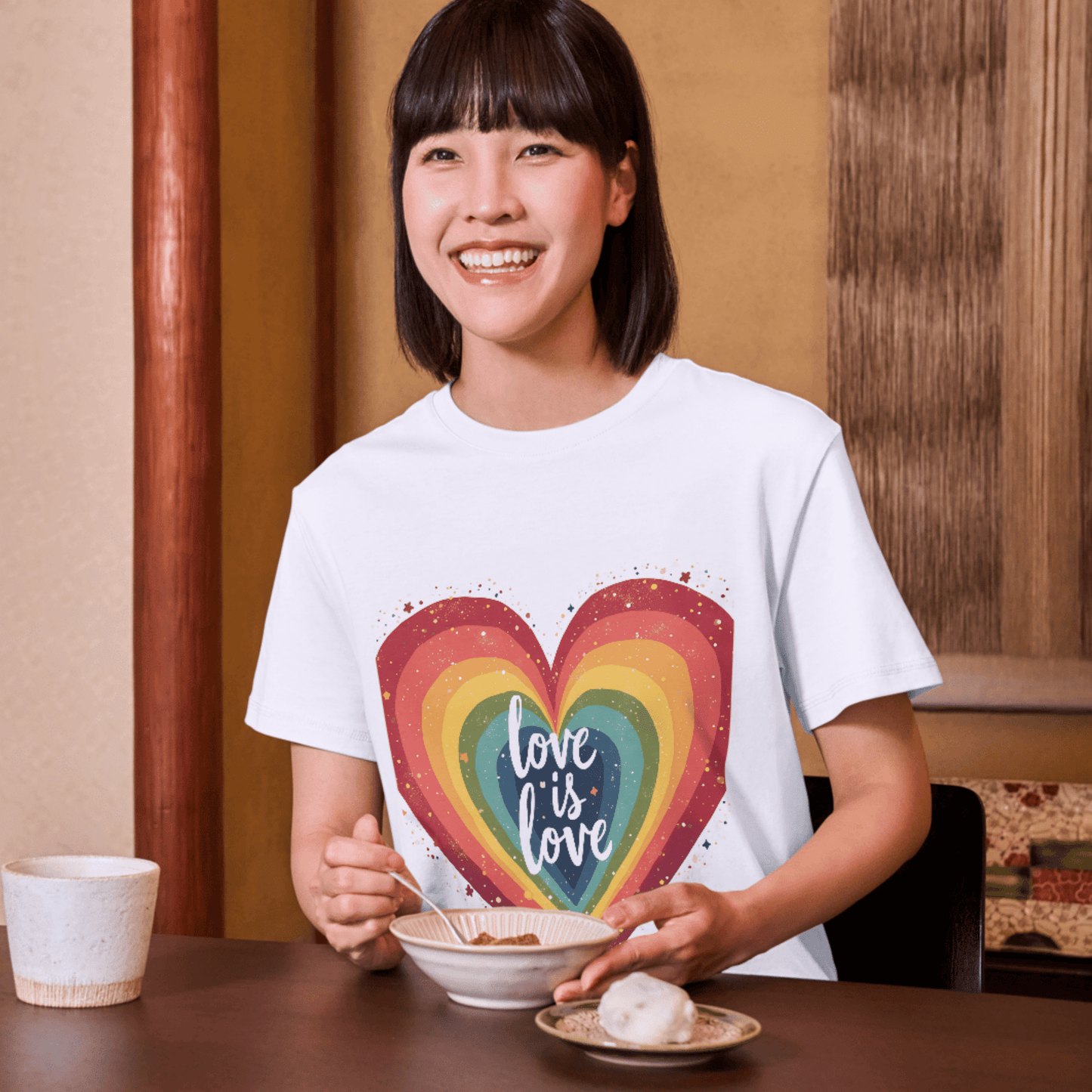Love Is Love Rainbow Heart Burst DTF Transfer LG3 - NeoInk Transfers