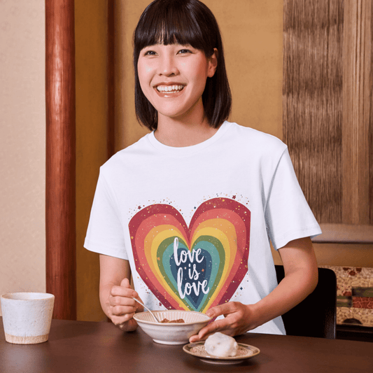 Love Is Love Rainbow Heart Burst DTF Transfer LG3 - NeoInk Transfers