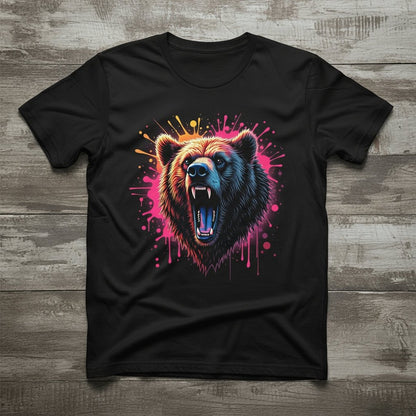 Neon Grizzly Bear DTF Transfer - Bold Streetwear Design - NeoInk Transfers